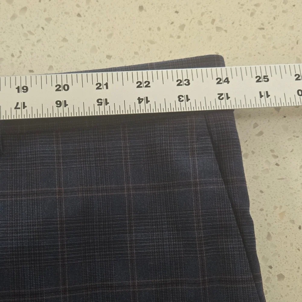 Murano Mens 3 Piece Suit 4XB Navy Blue Plaid Blazer Vest Pant Big Tall NWT 48x30